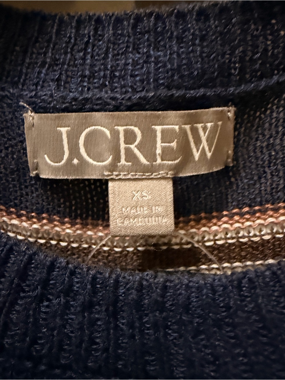 J. Crew Navy Stripe Short-Sleeve Knit Tee - Picture 5 of 6